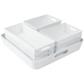 Schminktisch Schubladen Organizer 5 cm hoch - 10 Teile - Boxen in 3 Größen Ordnungssystem - Set - 55x58 cm - Aufbewahrungsbox Box Schubladeneinsatz